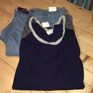 Boundle G V  jeans -24W & t shirt long sleeves3x